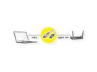 ROLINE USB 3.2 Gen 2 to Gigabit Ethernet Cable Converter, black, 2 m
