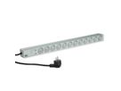 BACHMANN IT PDU ALU 1HE 12x geaard contact, stroomkabel met geaarde stekker