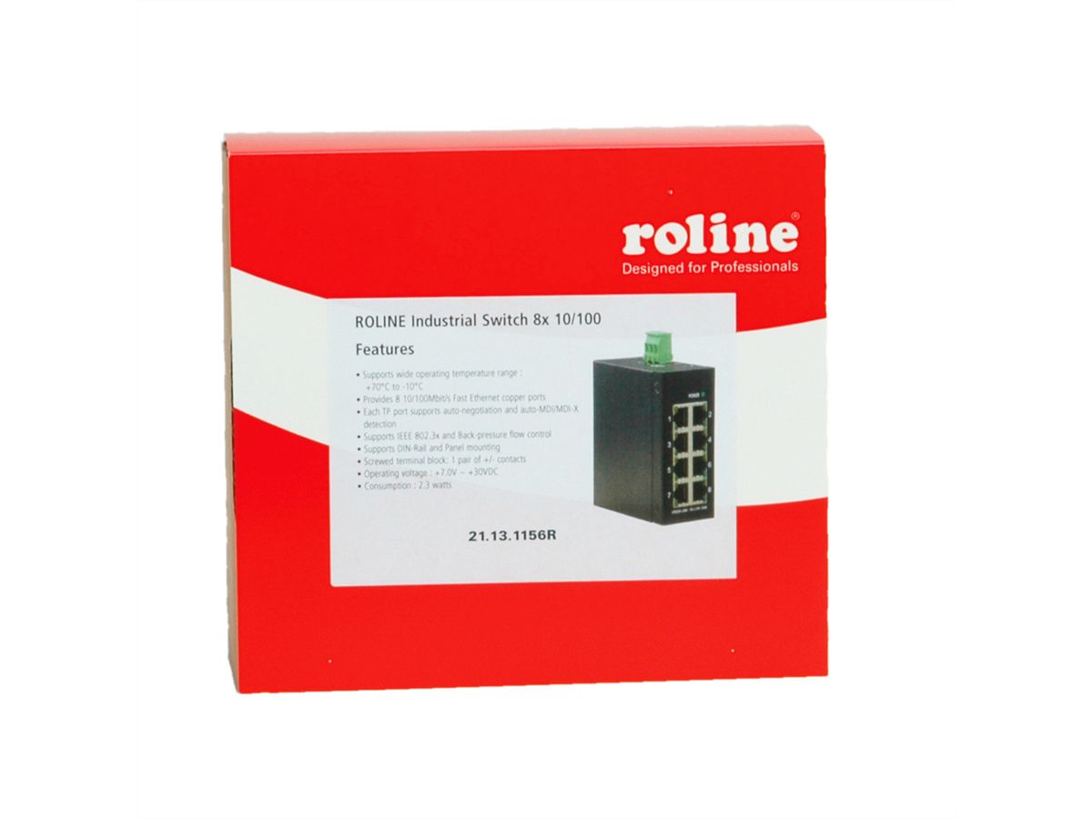ROLINE Industrie Switch 8x RJ-45, unmanaged