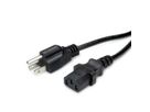 Power Cable, NEMA-5 - IEC C13 Conncector, USA, black, 1.8 m