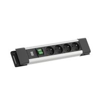BACHMANN CONNECTUS 4xUTE, 1xSchalter 2,0m CEE7/7 Grau