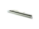 19"-Verteiler MPP24, 1 HE, Kat.6A (Class EA) (ISO/IEC), 24 Ports, RAL 7035 Lichtgrau