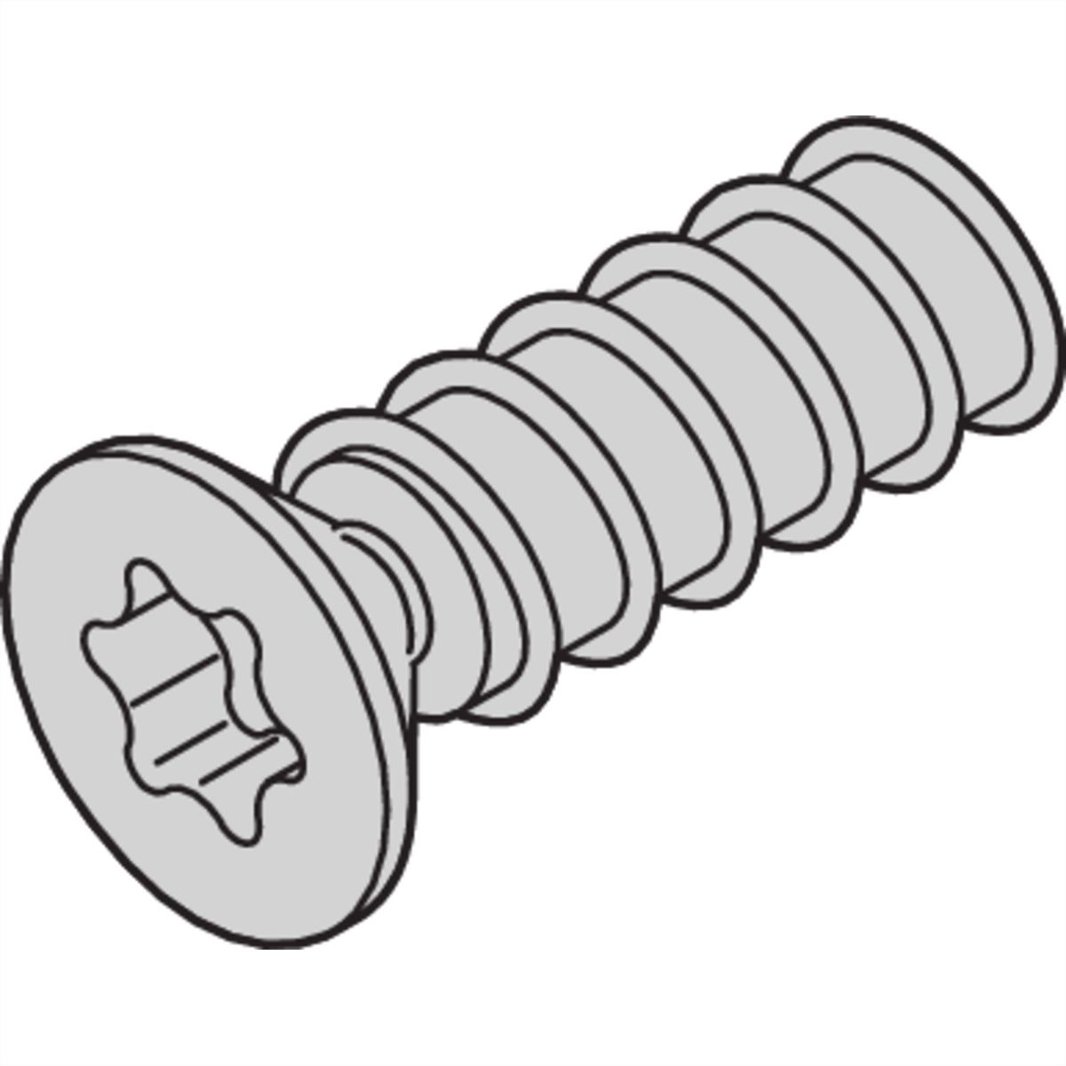 SCHROFF Countersunk Screw, Torx, for Fixing Strips for Partial Width Mounting, M2.5×5 mm