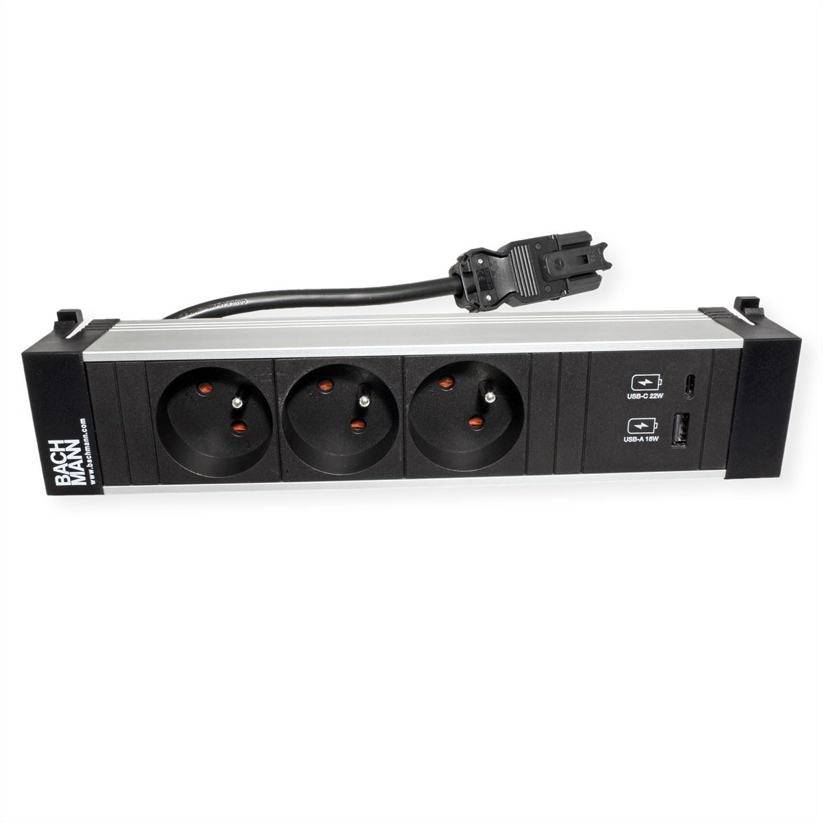 BACHMANN POWER FRAME M 3xUTE 1xUSB A&C 22W 0.2m GST18