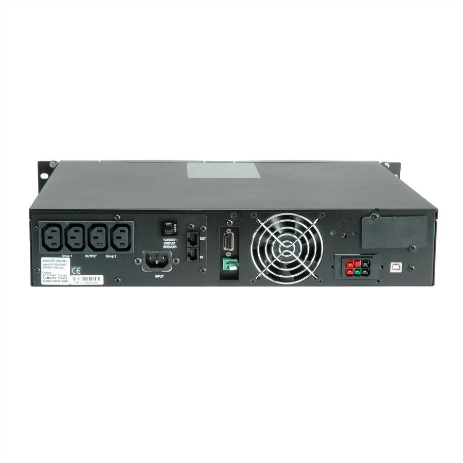 ROLINE ProSecure III 1000 RM2HE - Online UPS, 19" rack-versie, zwart