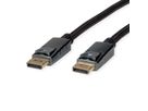 ROLINE DisplayPort Kabel, DP v1.4, M/M, zwart / zilver, 1 m