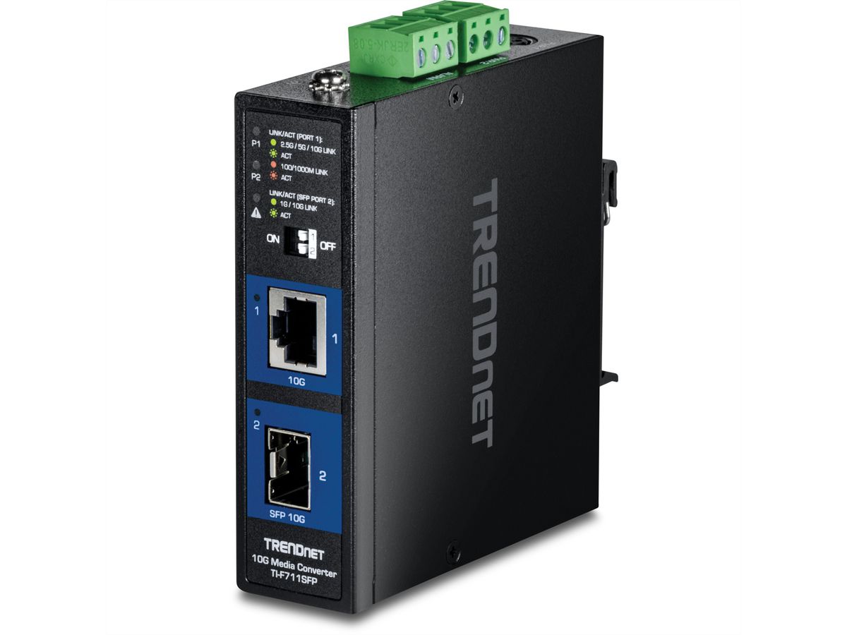 TRENDnet TI-F711SFP Industrial Medienkonverter 10G SFP+