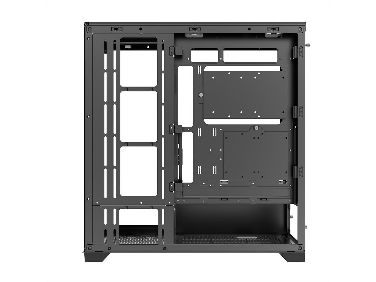 XILENCE Xilent Gleam X818.ARGB Gaming ATX PC-behuizing zwart, RGB ATX Midi Tower
