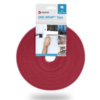 VELCRO® One Wrap® Tape 20 mm breed, rood, 25 m