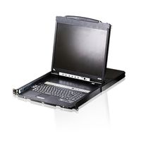 ATEN CL5816N 48cm LCD KVM Switch USB-PS/2, VGA, 16 Port, UK-Layout