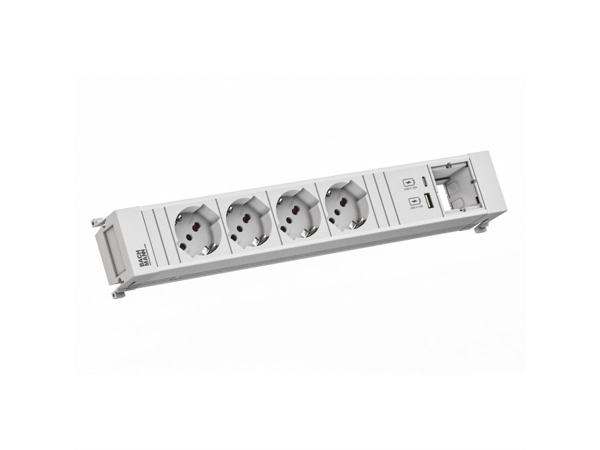 BACHMANN POWER FRAME 4xP40 1xCM 1xUSB A/C 22W 0,2m GST18