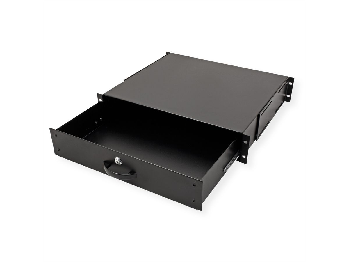 ROLINE 19-inch keyboard insert 2 U, 400 T lockable black