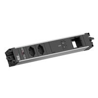 BACHMANN STEP ALU 2xCH 90°, 1x USB C/C 100W 1x CM