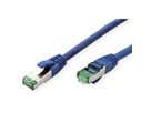 ROLINE RM Patchkabel Cat.6A S/FTP (PiMF), blauw, 1 m