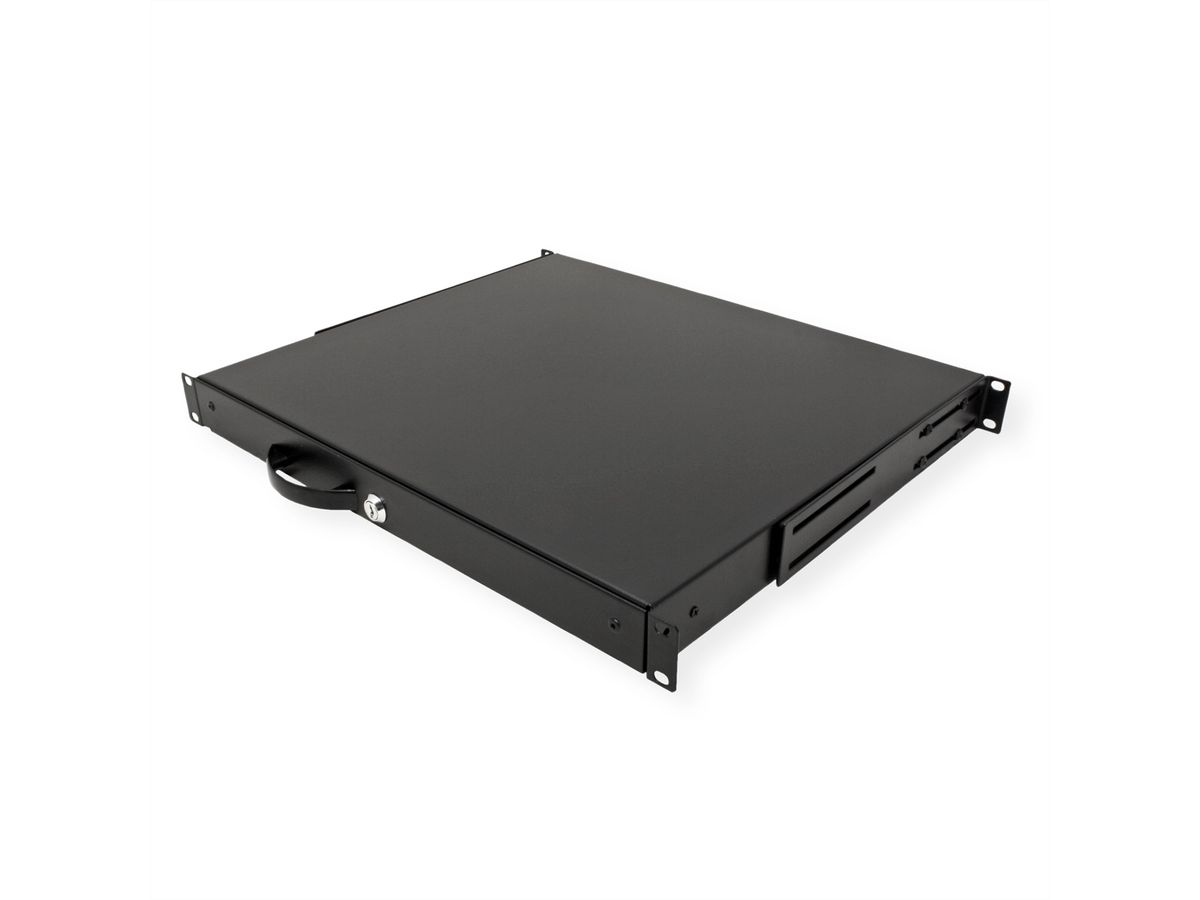 ROLINE 19-inch keyboard insert 1 U, 400 T lockable black