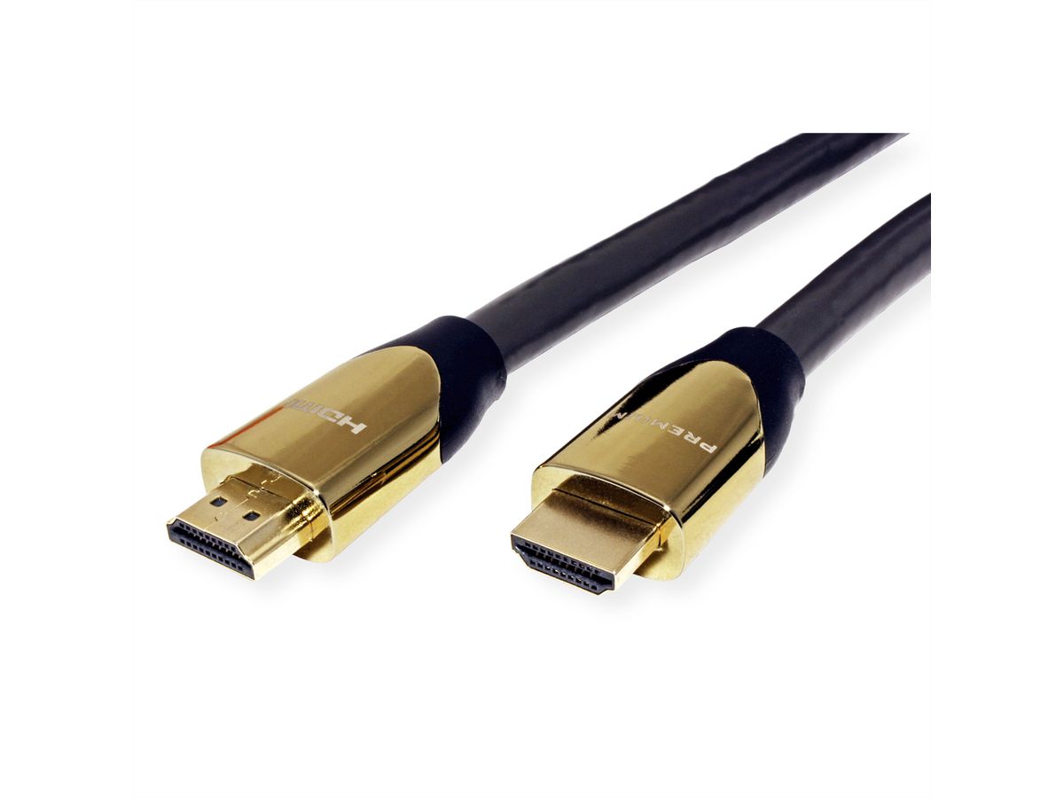 ROLINE PREMIUM HDMI Ultra HD Kabel met Ethernet, M/M, zwart, 7,5 m