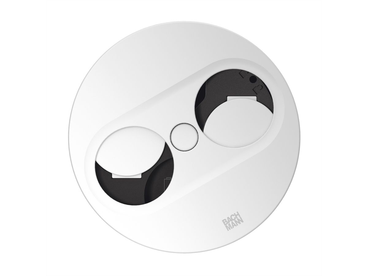 BACHMANN TWIST2 1xCH 1xUSB A/C 22W, L=0,2m RAL9010 30GE rund