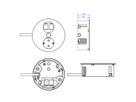 BACHMANN TWIST 1x geaard stopcontact, 2x keystone, GST18 connector, chroom, 0,2 m