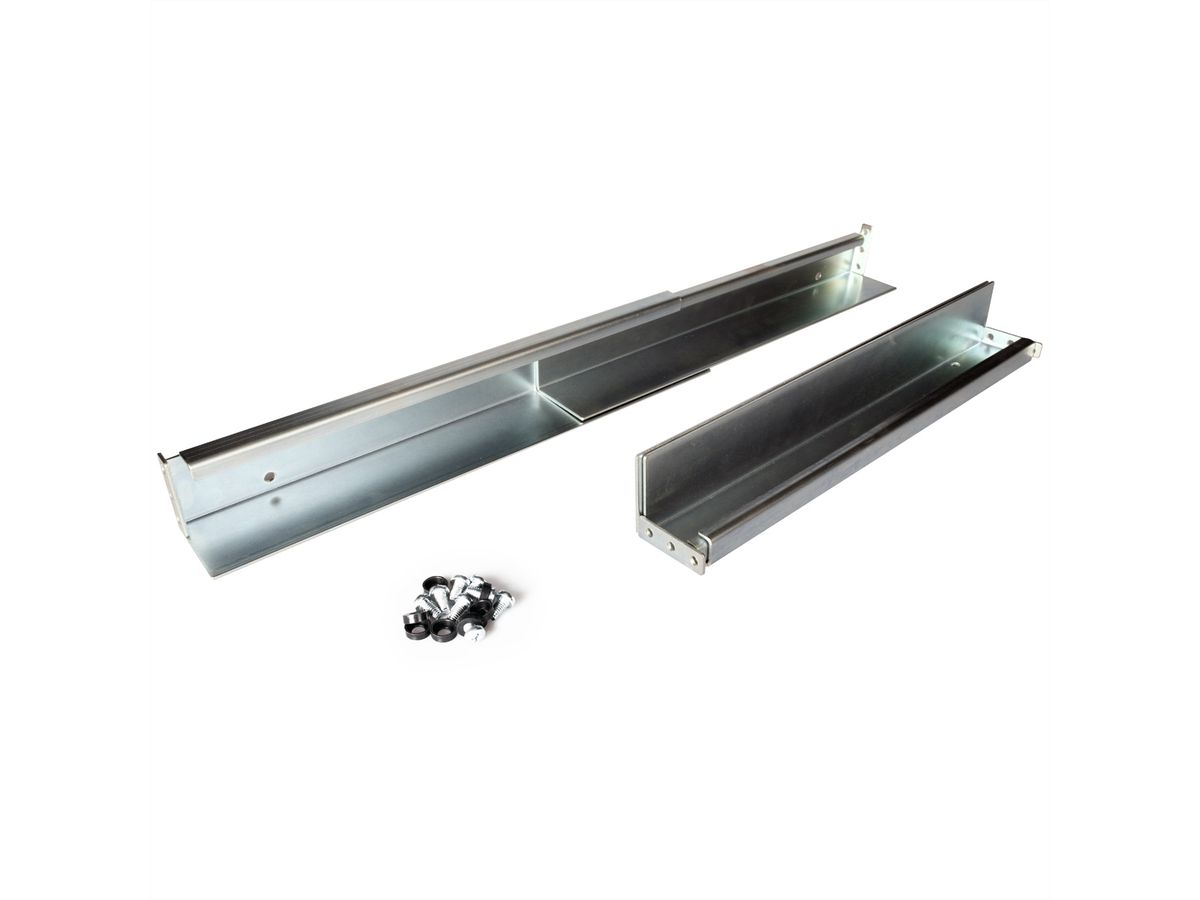 ROLINE slide rail set variable depth, 350 to 600mm incl mounting material