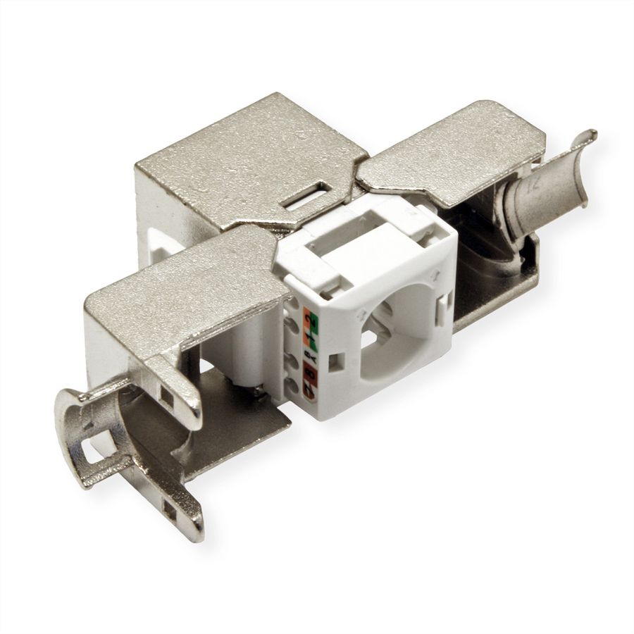 VALUE Cat.6A (klasse EA) Keystone, RJ-45, afgeschermd, zonder gereedschap, SLIM.
