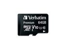 VERBATIM microSDHC Card 64GB Class 10 Retail