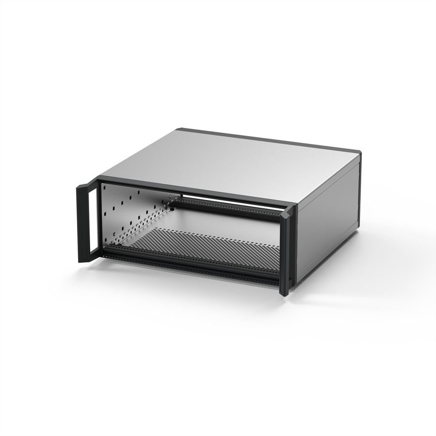 SCHROFF RatiopacPRO 19" Case, Retrofittable Shielding With Handles, 3 U, 63 HP, 375 mm