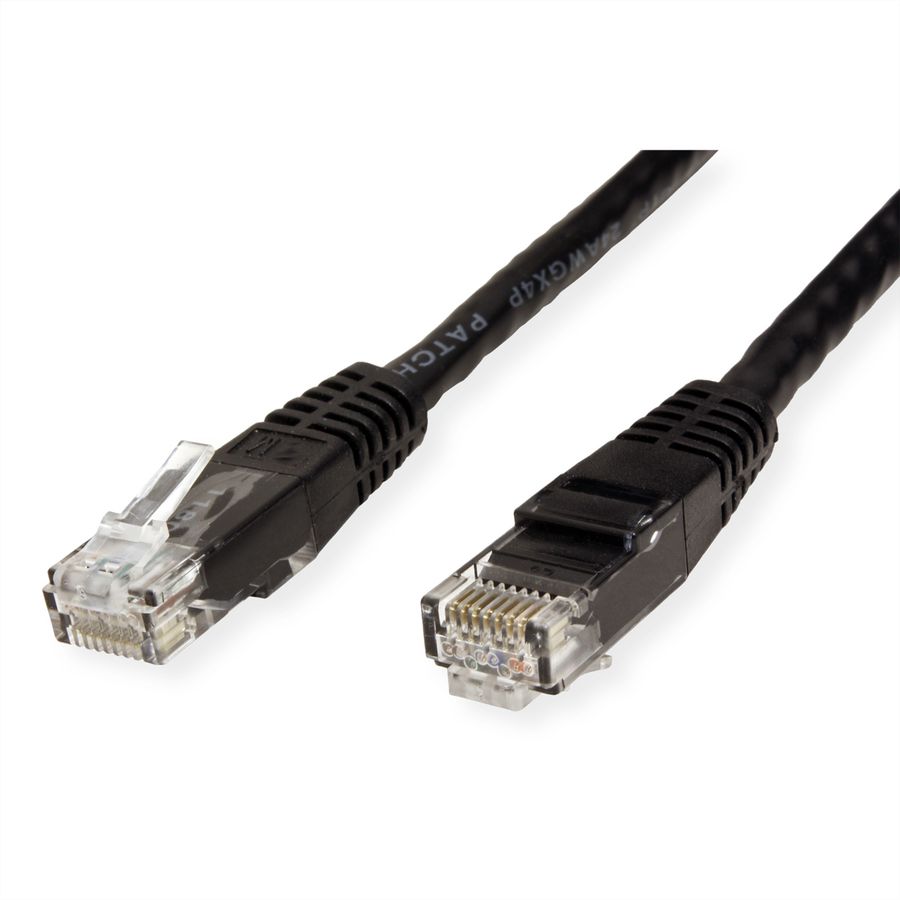 VALUE Patchkabel Cat.6 UTP (Class E), zwart, 5 m