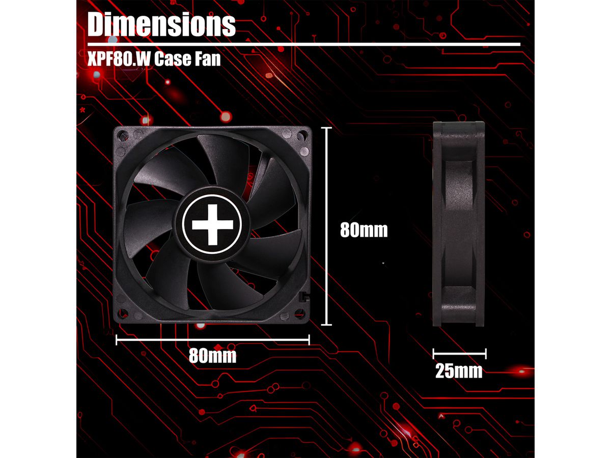Xilence XPF80.W 80mm Case Fan, 3PIN, White Box