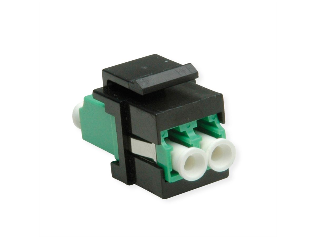 ROLINE Fiber Optic Keystone Jack, LC/LC Duplex, Singlemode, OS2, APC