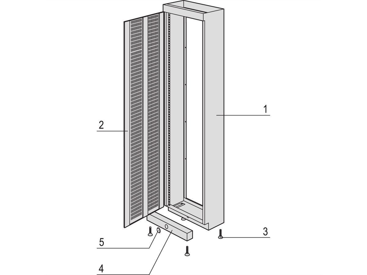 SCHROFF Etsirack kastframe, 2 stuks