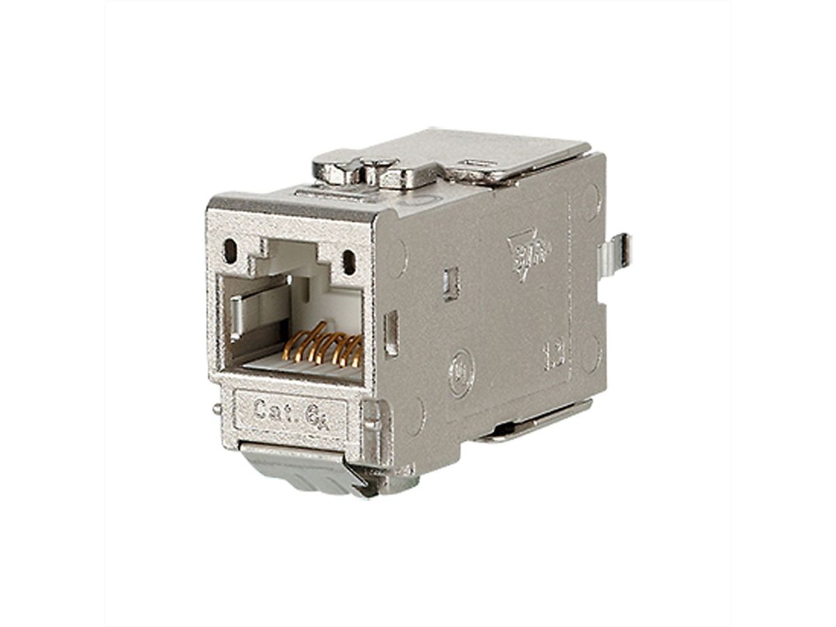 METZ CONNECT C6A Module Cat.6A (klasse EA), 180°, kabelmontage zonder gereedschap