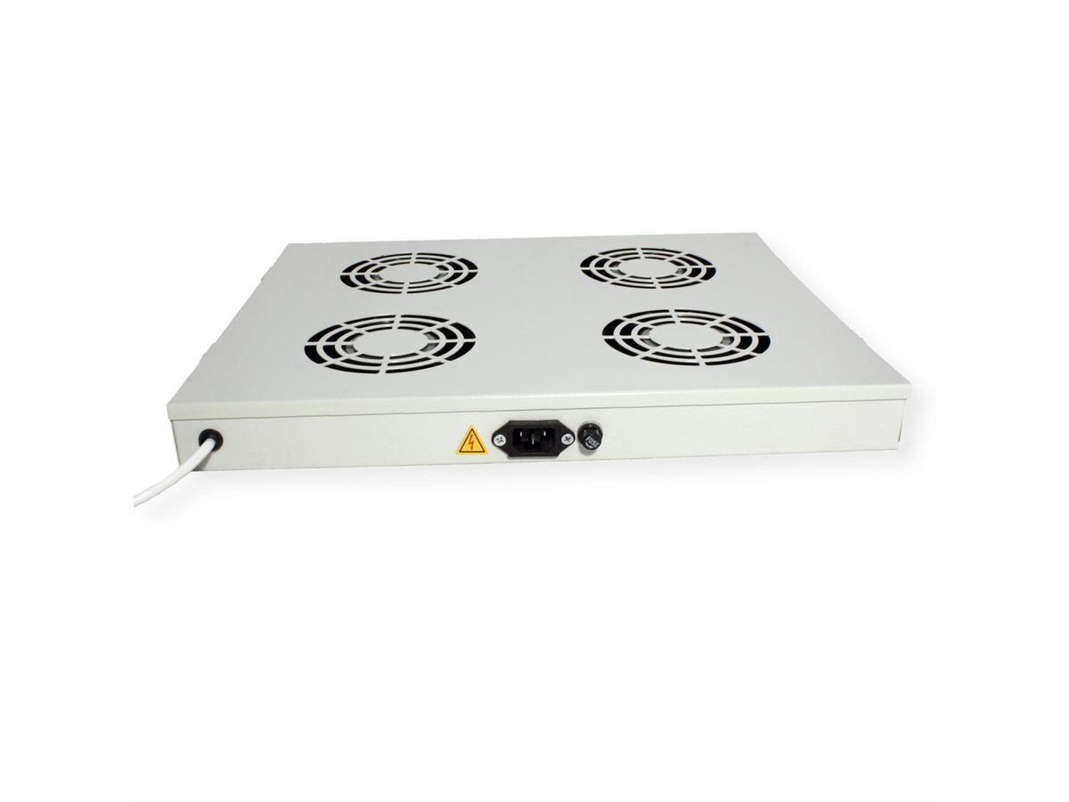 ROLINE 19-inch fan unit 4 fans, Thermostat grey