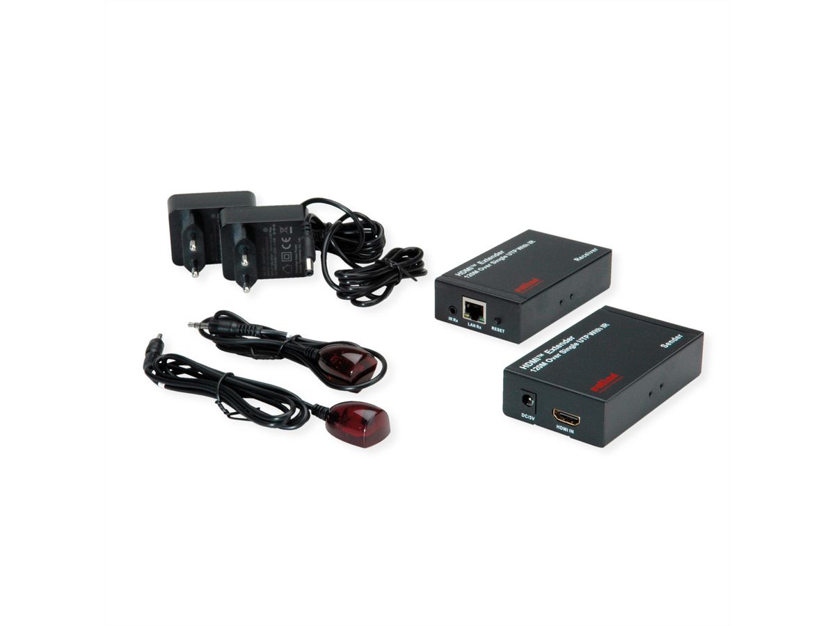 ROLINE HDMI over IP Extender, 1080P, 120 m, W/IR