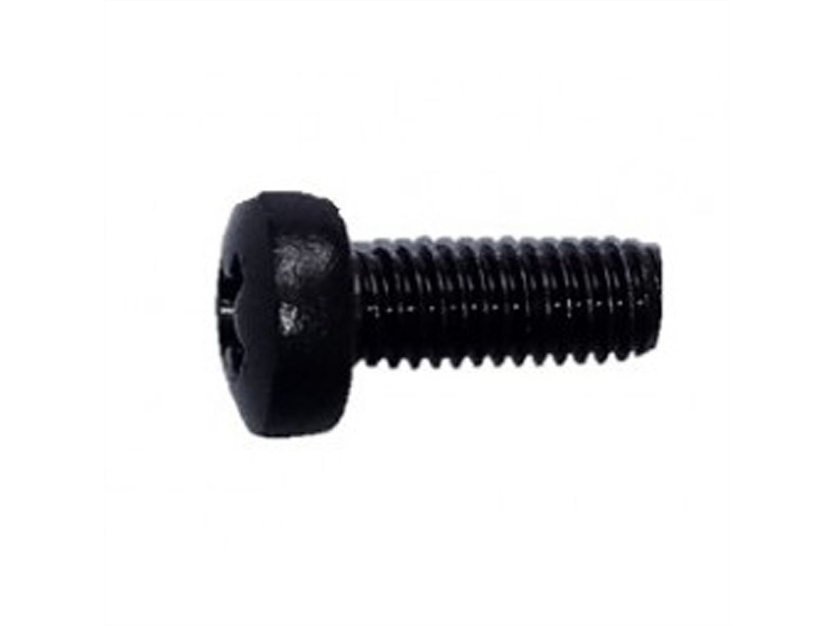 SCHROFF Kruiskopschroef, Pozidrive, M6x16, St, Verzinkt, Zwart, 100 stuks