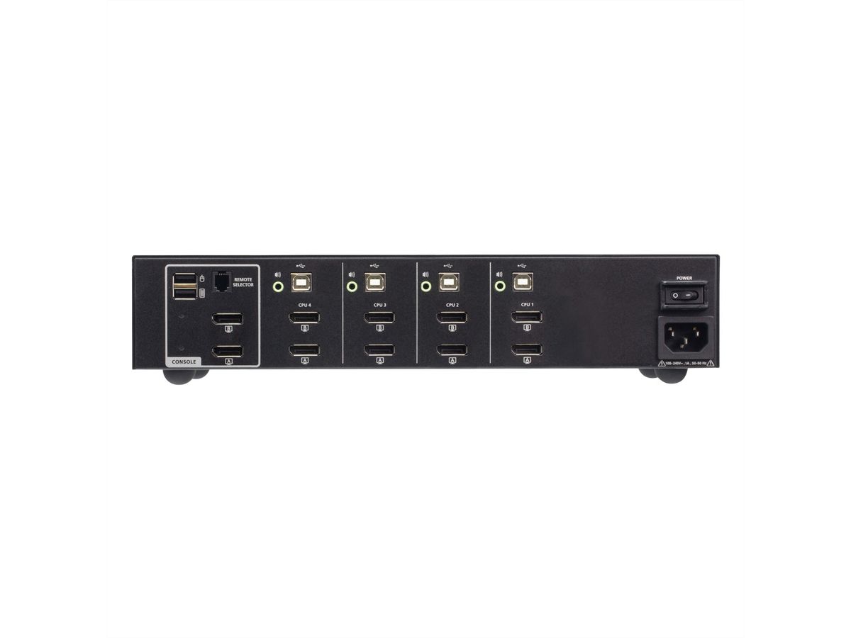 ATEN CS1144DP4 4-Poorts USB DisplayPort Dual Display Secure KVM Switch