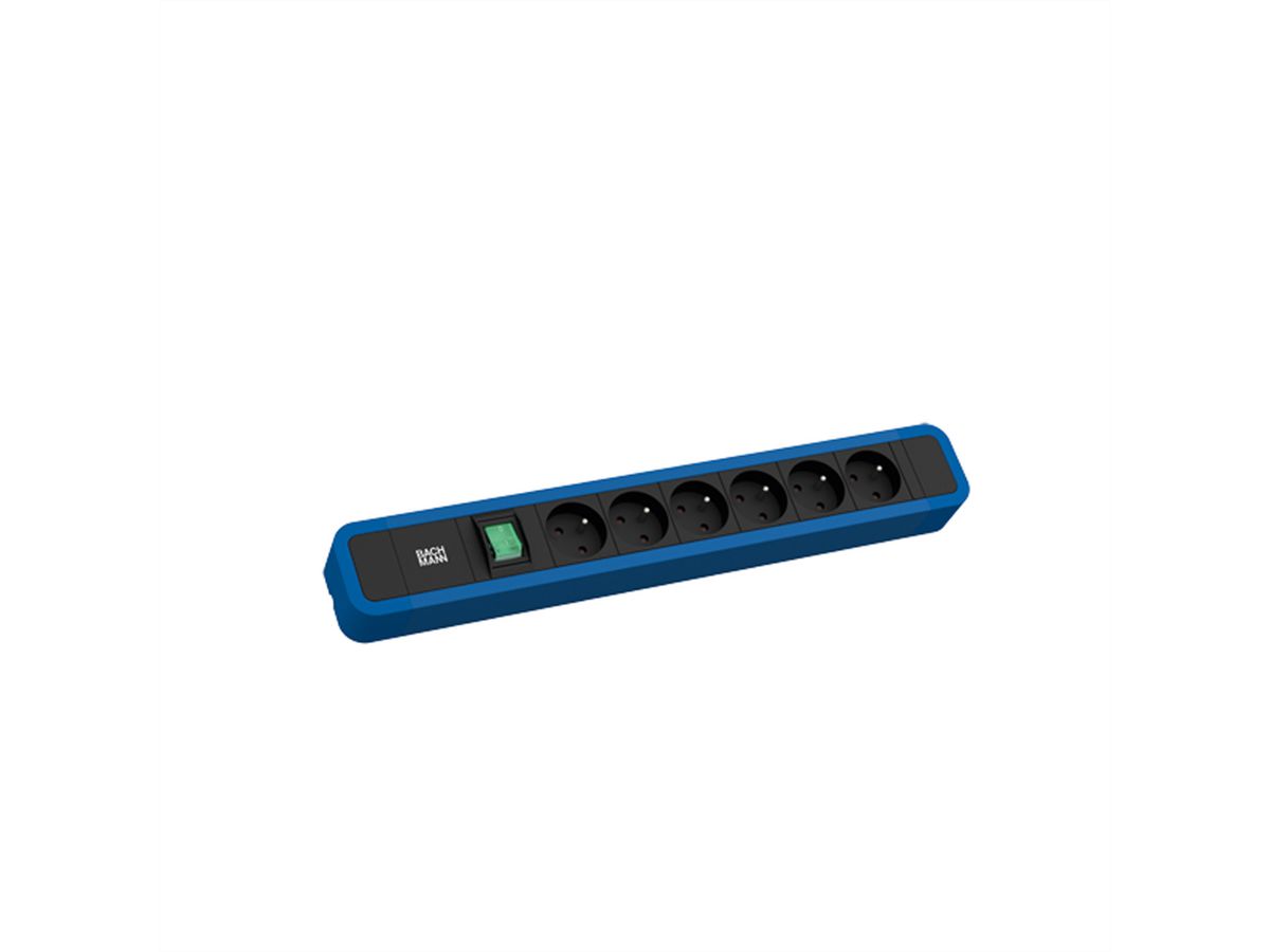 BACHMANN PRIMO 2 6xUTE 1xswitch 2.0m CEE7/7 RAL5010