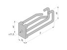 SCHROFF Cable Eye, Double, Steel, 30W 115D