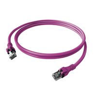 EasyLan DualBoot PushPull IP20 patchkabel, Cat.6A (Klasse EA), S/FTP, violet, 5 m