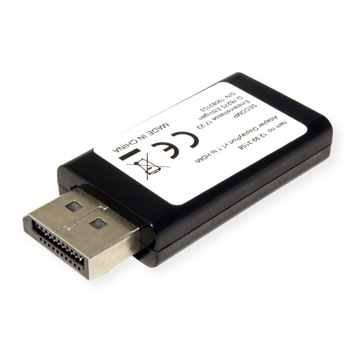 VALUE DisplayPort - HDMI Adapter, DP Male-HDMI Female