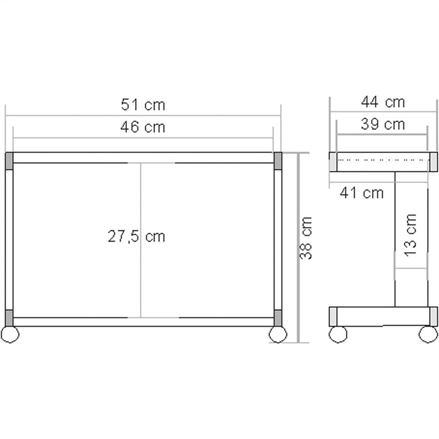 ROLINE Mini Printer tafel, grijs