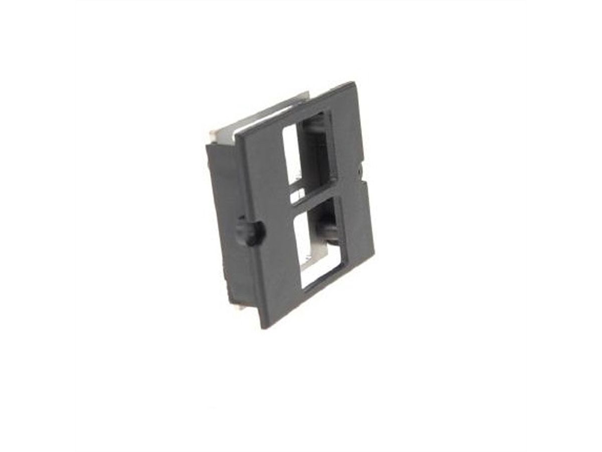 BACHMANN custom module frame 2x keystone with metal holder, black