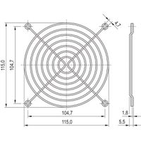 SCHROFF Metalen beschermrooster, schroefbaar