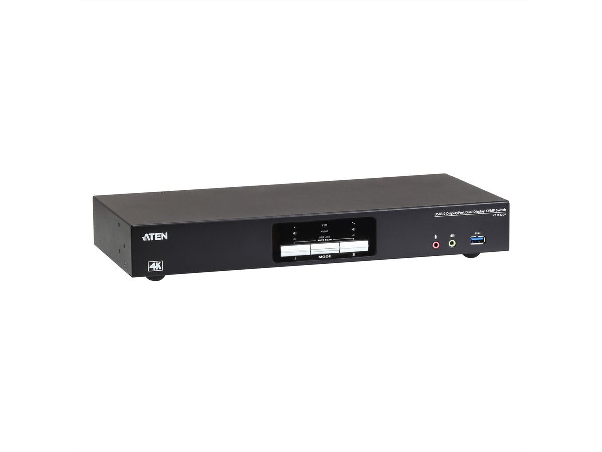 ATEN CS1942DP 2-Port USB 3.0 4K DP KVM, DUAL View