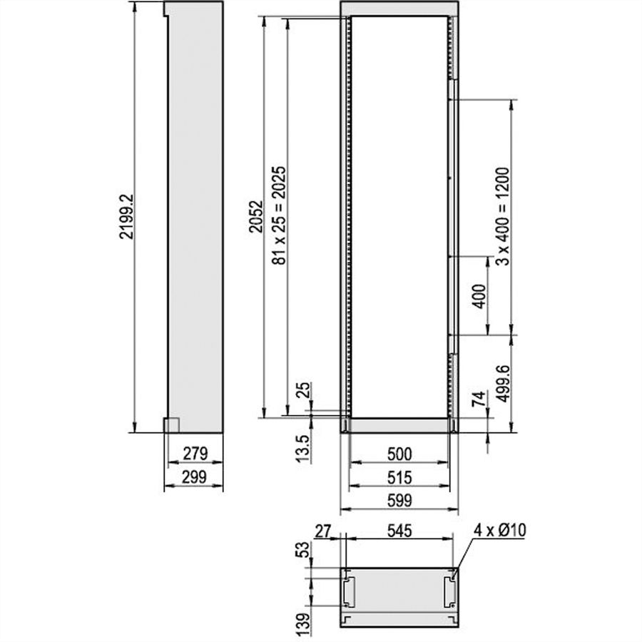 SCHROFF Etsirack Cabinet Frame, 1 Piece