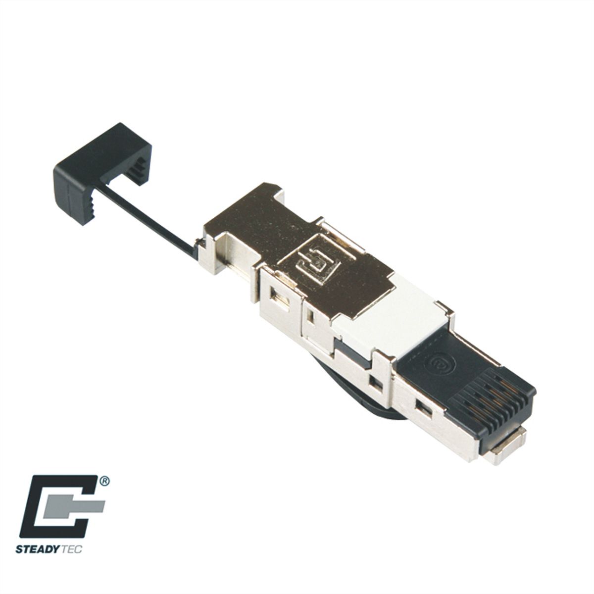 BTR E-DAT Industrie IP20, RJ45-stekker voor veldmontage, zwart