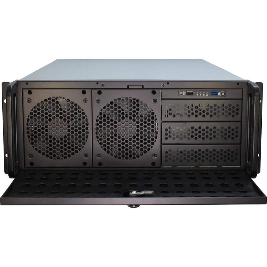 19" serverbehuizing, 4HE, lange versie, IPC 4U-4129L, zwart