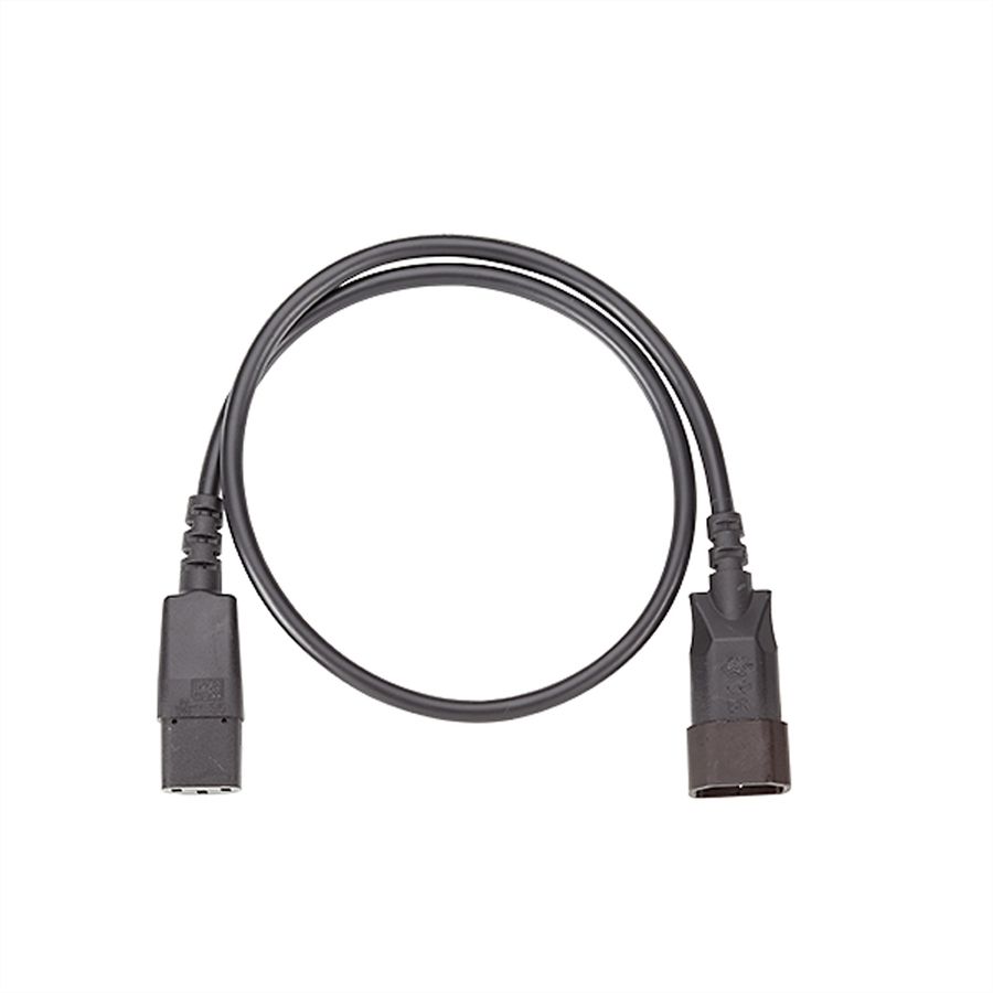 BACHMANN verlengkabel H05VV-F 3G1,0 mm², Lengte: 0,75 m, C13/C14 zwart