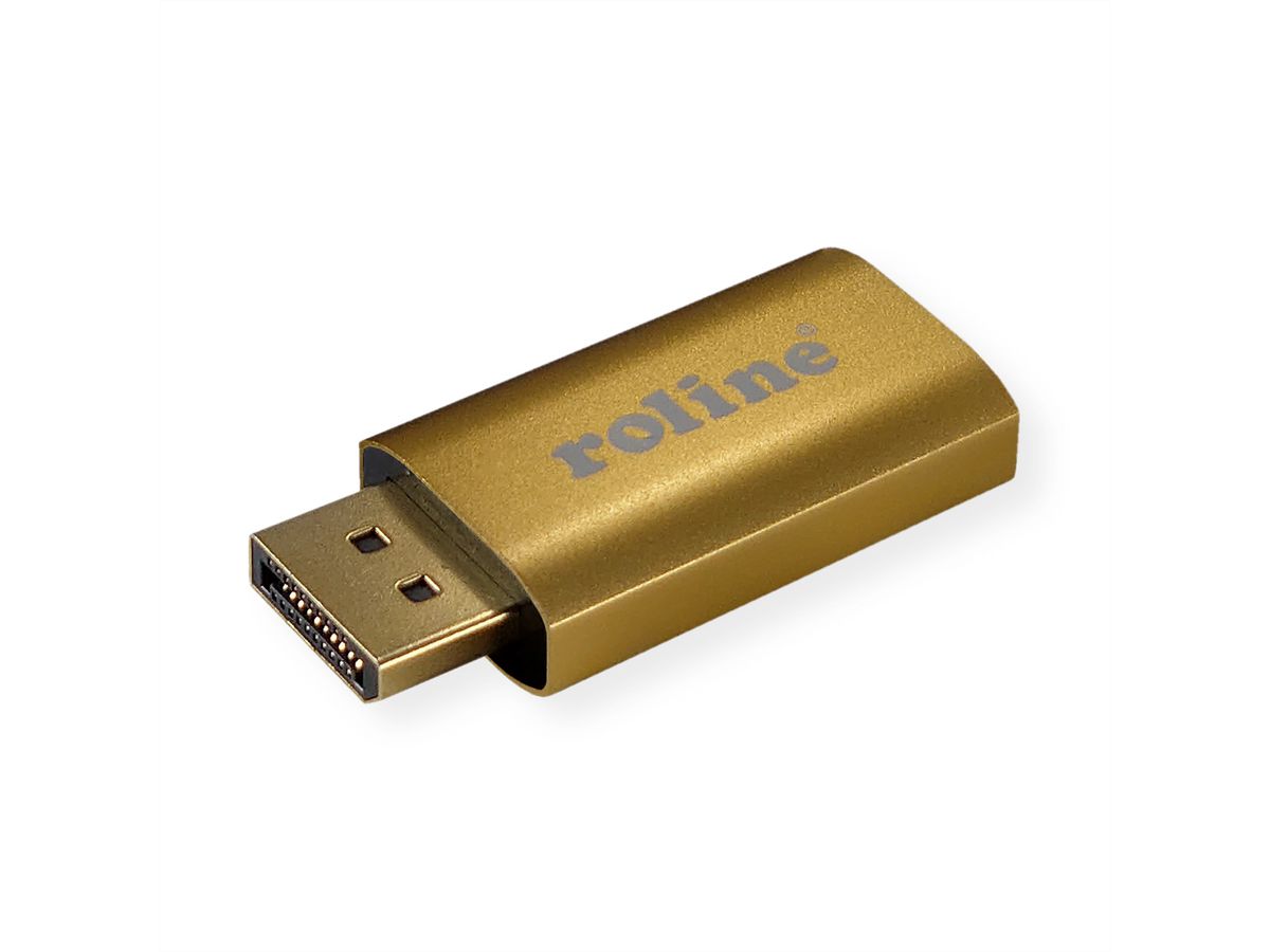 ROLINE GOLD 4K DisplayPort/HDMI Adapter, Actief, v1.2, DP Male - HDMI Female