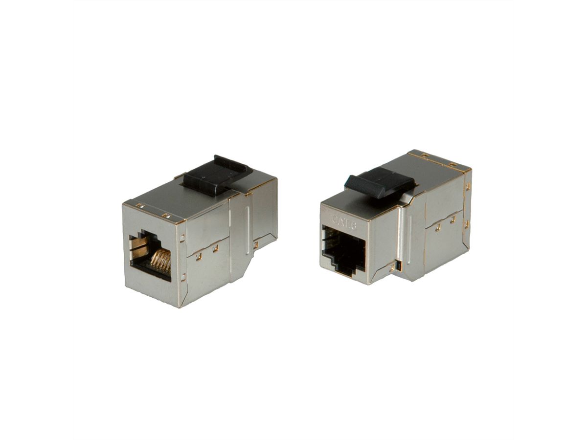 ROLINE RJ-45 Keystone Modular Coupler, Cat.6 (Class E), STP, silver