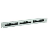 VALUE Cat.6 (klasse E) 19" patch paneel, 24P, onafgeschermd, grijs